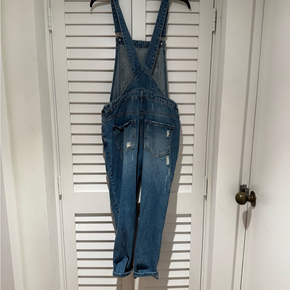 Women's Blue Denim Overalls - Picture 3 of 3